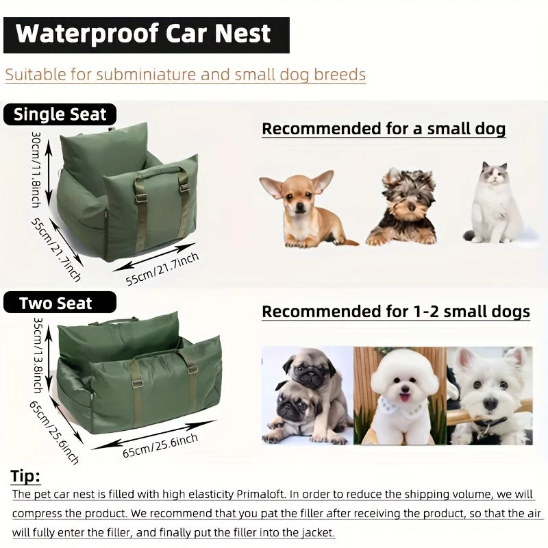 Pawtable Paws Premium Dog Car Bed