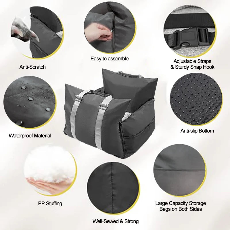 Pawtable Paws Premium Dog Car Bed